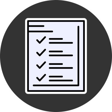 liste web simgesi vektör illüstrasyonu