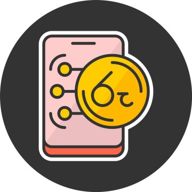 Sri Lanka Rupi web simgesi vektör illüstrasyonu