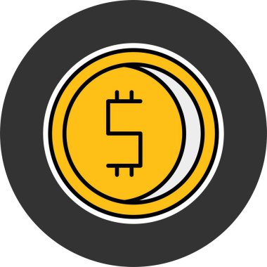 Dolar web simgesi vektör illüstrasyonu