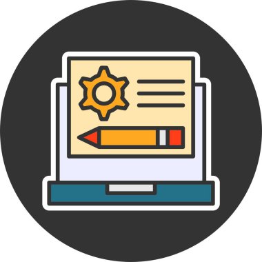 Simge web simgesi vektör illüstrasyonu