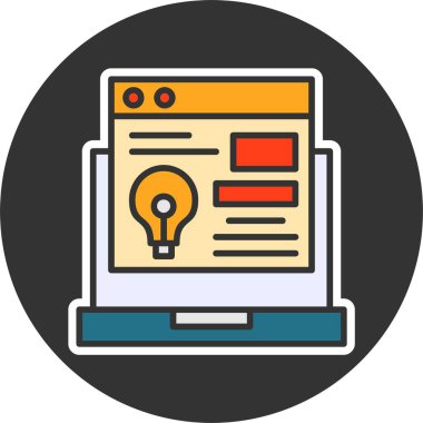 yenilik web simgesi vektör illüstrasyonu