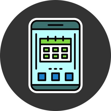 Takvim web simge vektör çizim