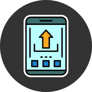 Web simge vektör çizim upload