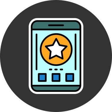 Yıldız web simge vektör çizim