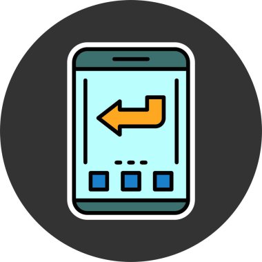 Arka ağ simgesi vektör illüstrasyonu