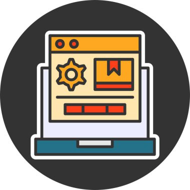 Ürün Yönetimi web simgesi vektör illüstrasyonu