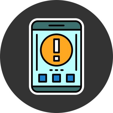 Uyarı web simgesi vektör illüstrasyonu