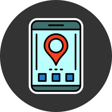 konum web simgesi vektör illüstrasyonu