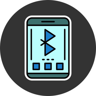 Bluetooth web simge vektör çizim