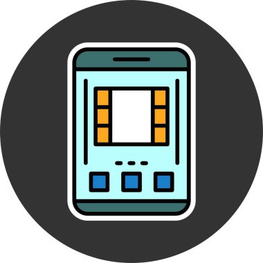 video web simgesi vektör illüstrasyonu