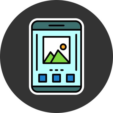 Resim web simgesi vektör illüstrasyonu