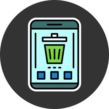 Çöp Ağı ikonu vektör illüstrasyonu