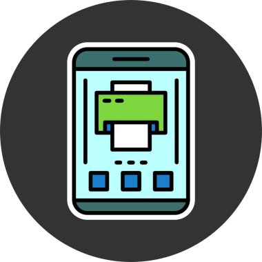 Yazıcı web simge vektör çizim