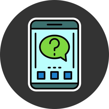 soru web simge vektör çizim