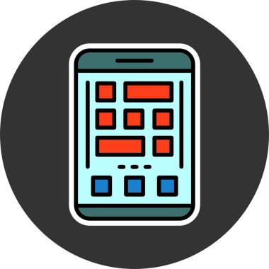 Izgara ağ simgesi vektör illüstrasyonu