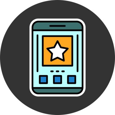 Yıldız web simge vektör çizim