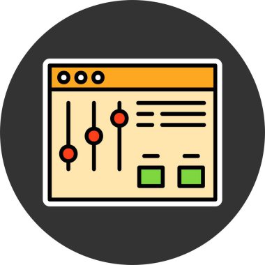 filtre ağ simgesi vektör illüstrasyonu