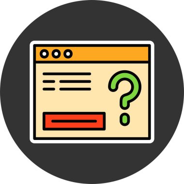 faq web simgesi vektör illüstrasyonu