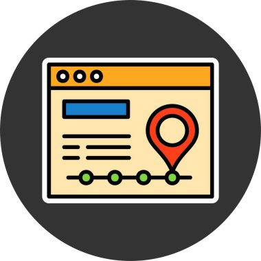 Web simgesi vektör illüstrasyonu takip ediliyor