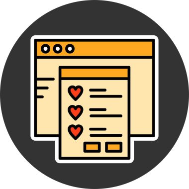 İstek listesi web simgesi vektör illüstrasyonu