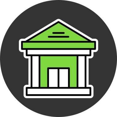 Banka oluşturma web simgesi vektör çizimi