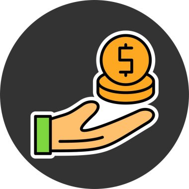 Yatırım web simgesi vektör illüstrasyonu