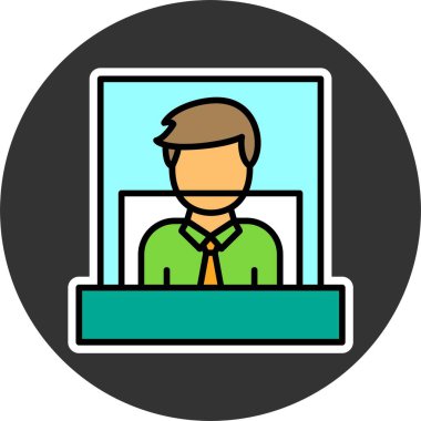 Kasiyer ağ simgesi vektör illüstrasyonu