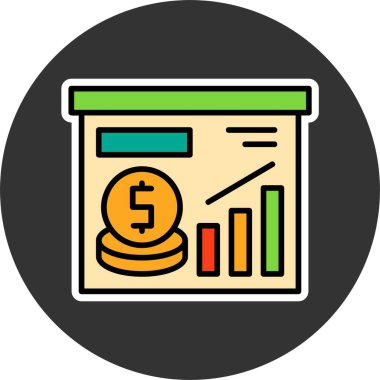  Ekonomik büyüme web simgesi vektör çizimi