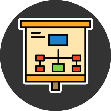 akış şeması web simgesi vektör illüstrasyonu