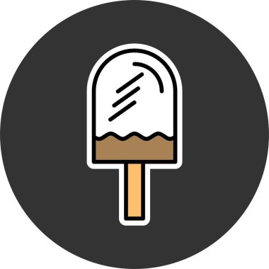 Popsicle web simgesi vektör çizimi