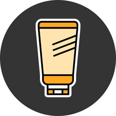 Güneş kremi web simgesi vektör illüstrasyonu