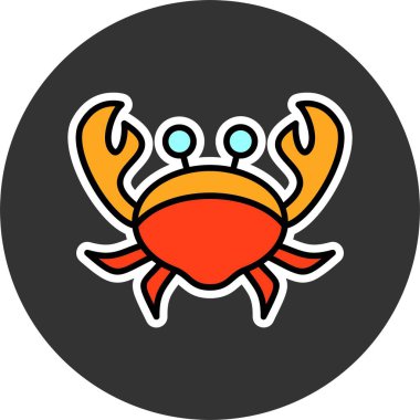 Yengeç web simgesi, basit vektör çizim