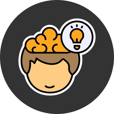 fikir web simgesi vektör illüstrasyonu