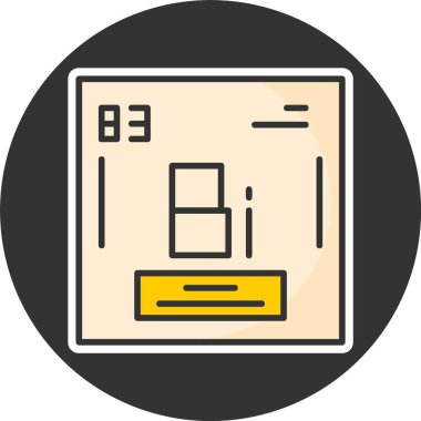 Bizmut. Kimyasal ikon web illüstrasyonu