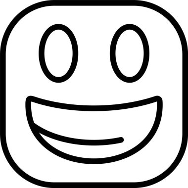 Beyaz arkaplanda Sırıtan Yüz simgeleri, vektör illüstrasyonu