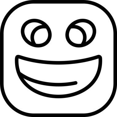 Beyaz arkaplan, vektör illüstrasyonunda Sırıtma Şaşı Yüz simgeleri