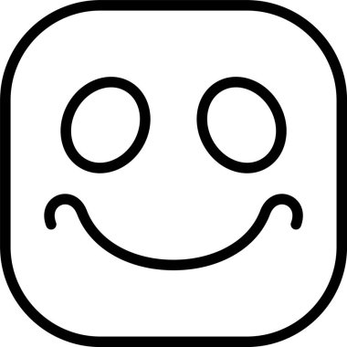 Beyaz arkaplanda Gülen Yüz simgeleri, vektör illüstrasyonu