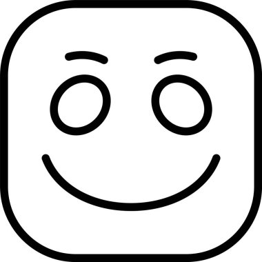 Beyaz arkaplanda Gülen Yüz simgeleri, vektör illüstrasyonu