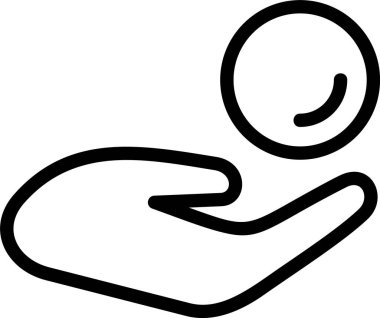 Beyaz arkaplanda bağış simgesi, vektör illüstrasyonu 