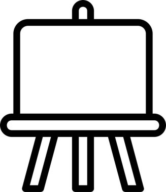 Beyaz arkaplanda karatahta simgesi, vektör illüstrasyonu 