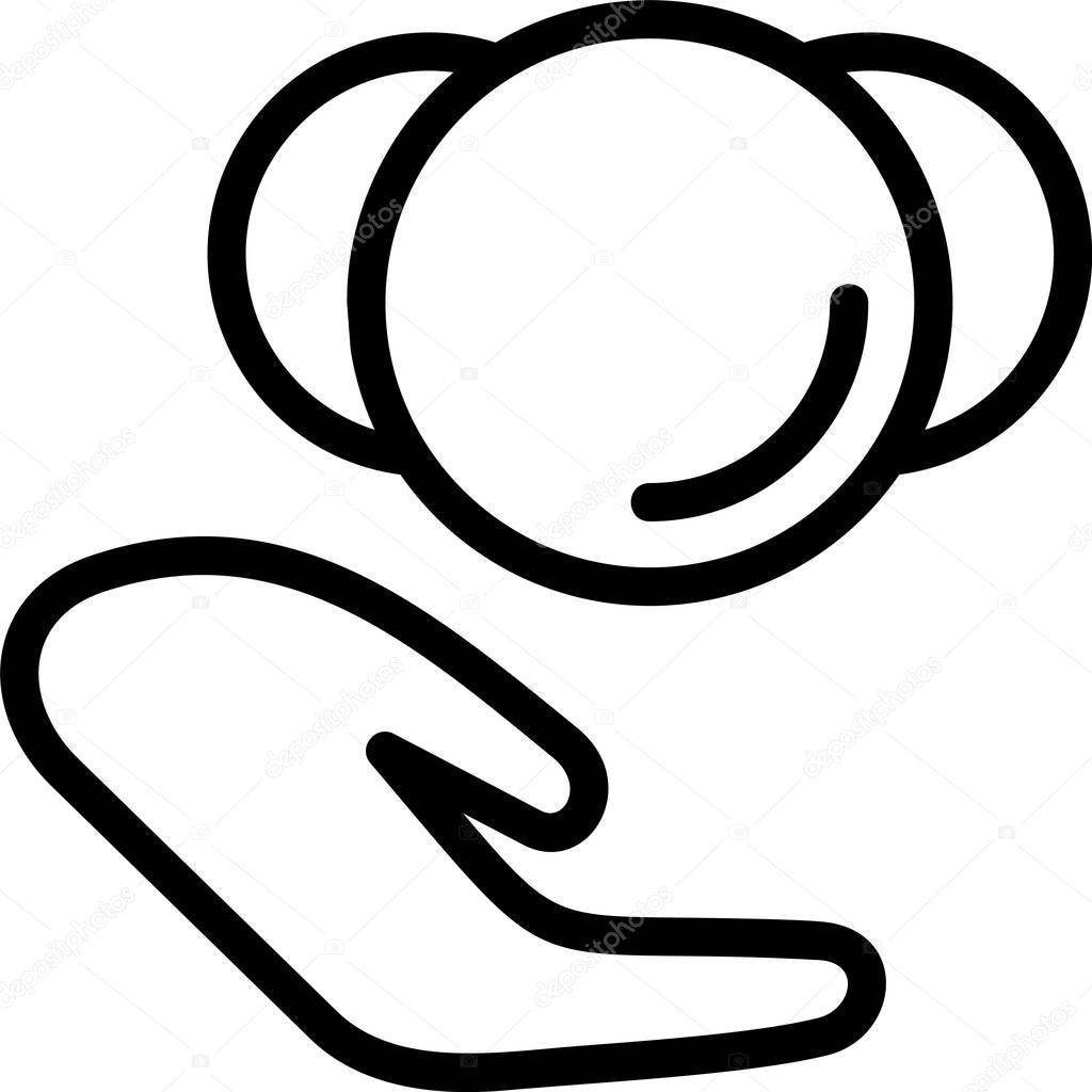 Fundraiser icon on white background, vector illustration