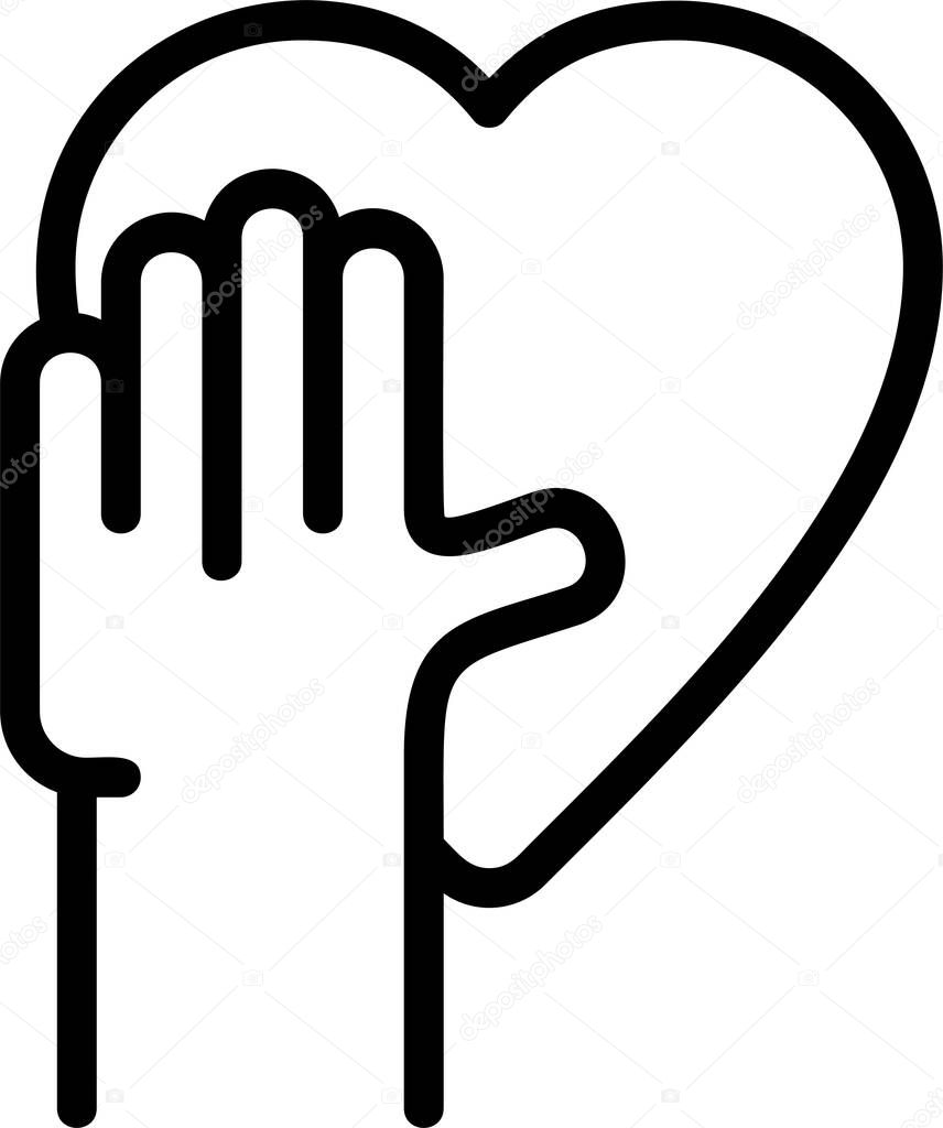 Pledge Support icon on white background, vector illustration