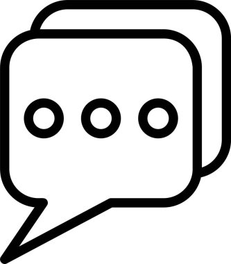 Beyaz arkaplan üzerindeki ileti simgesi, vektör illüstrasyonu 