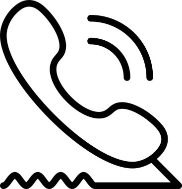 Beyaz arkaplanda telefon alıcısı simgesi, vektör illüstrasyonu 