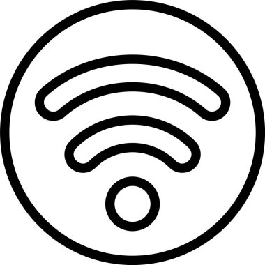 Beyaz arkaplanda Wi-Fi simgesi, vektör illüstrasyonu 