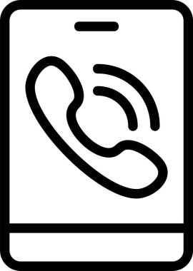 Beyaz arkaplanda çağrı simgesi, vektör illüstrasyonu 