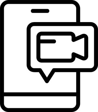 Beyaz arkaplanda görüntü çağrısı simgesi, vektör illüstrasyonu 