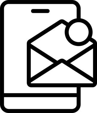 Beyaz arkaplan üzerindeki gelen kutusu simgesi, vektör illüstrasyonu 