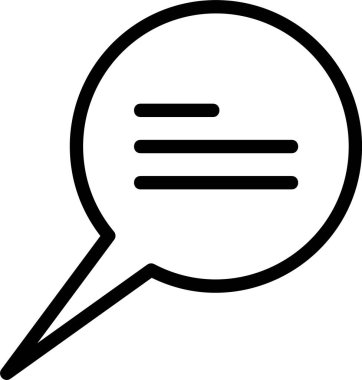 Beyaz arkaplan üzerindeki ileti simgesi, vektör illüstrasyonu 