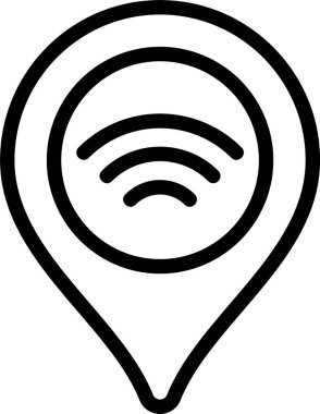 Beyaz arkaplanda GPS simgesi, vektör illüstrasyonu 